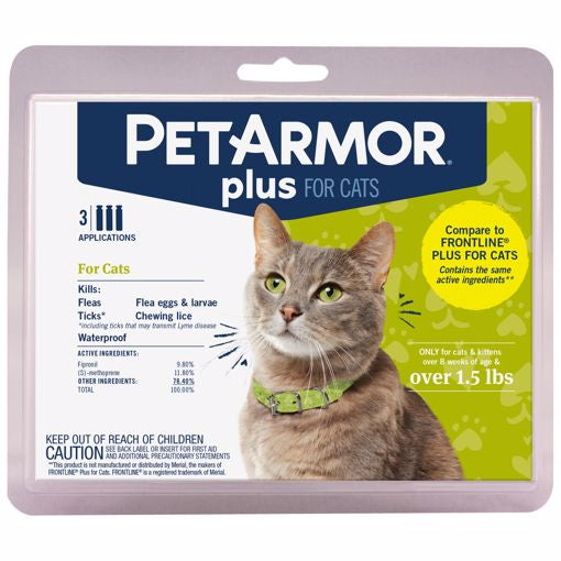Pet Armor Plus For Cats- 3 applications