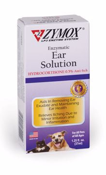 Zymox Enzymatic Ear Solution for Dogs and Cats 1.25 oz