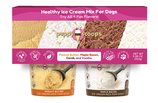 Hoggin’ Dogs Ice Cream for Dogs Sample Pack - Puppy Scoops - 9.28oz