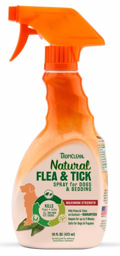 Tropiclean Flea & Tick Spray For Pets-16fl oz