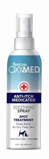 TropiClean OxyMed Anti-Itch Medicated Soothing Spray 8oz.
