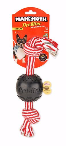 Tirebiter Ball w/ Treat Station 2 Knot-Med- 3in