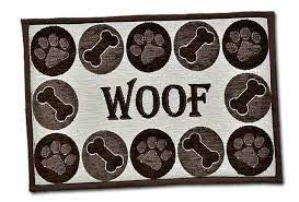 Bella Woof Chenille Fashion Mat 12x19 inch