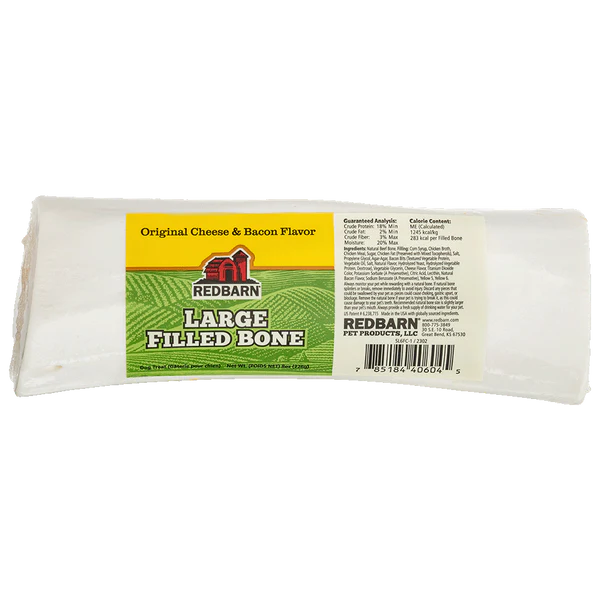 RedBarn Filled Bone-Large -Cheese & Bacon 4-5in.