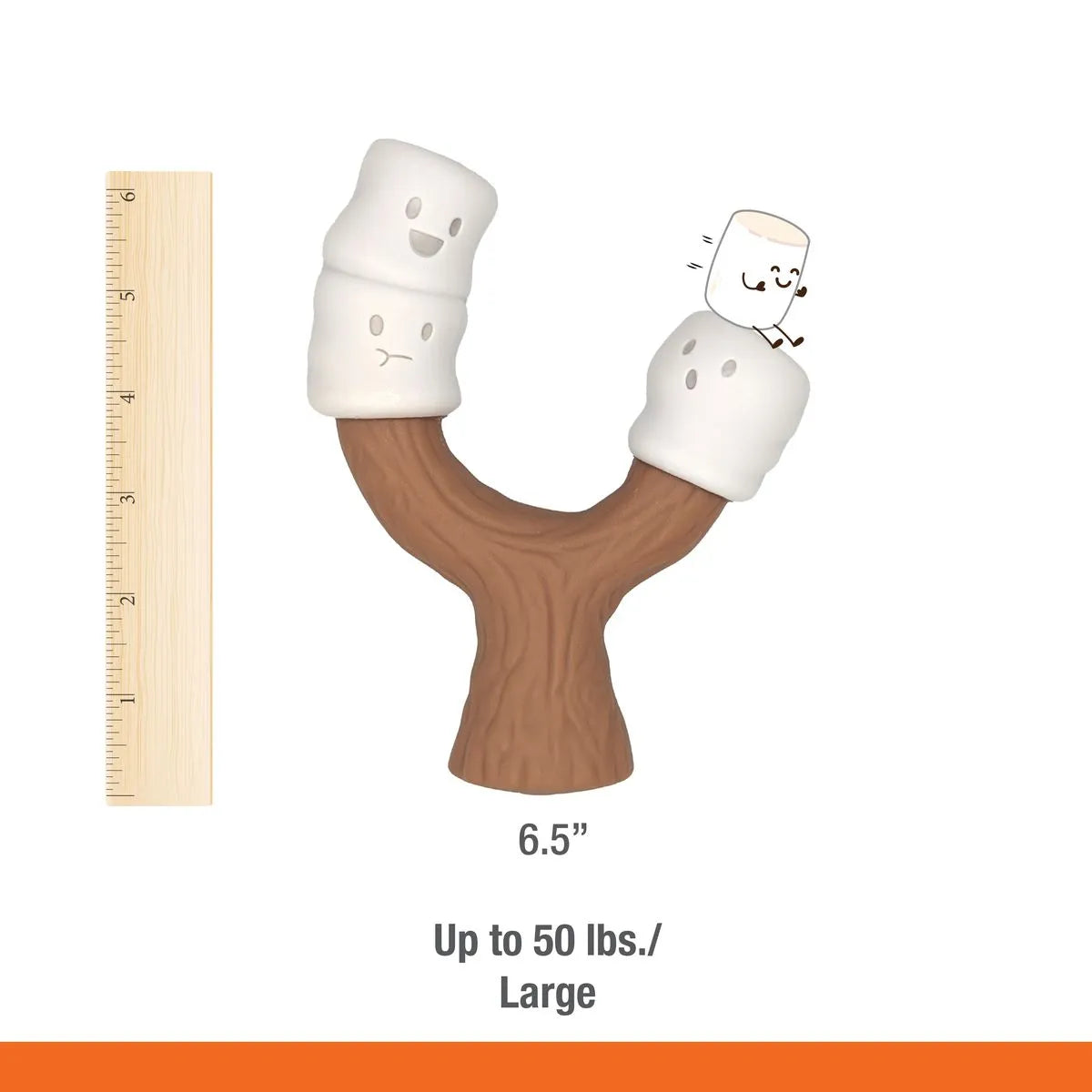 Strong Chew Stick Dog Toy-Marshmallow/Peanut Butter-LG/Giant