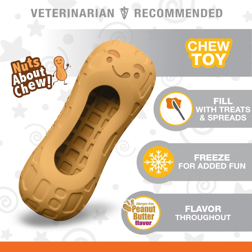 Strong Chew Fillable Peanut Dog Toy-Peanut Butter