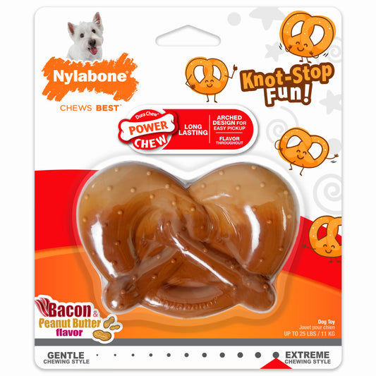 Nylabone Power Chew Pretzel Bacon & Peanut Butter Flavor