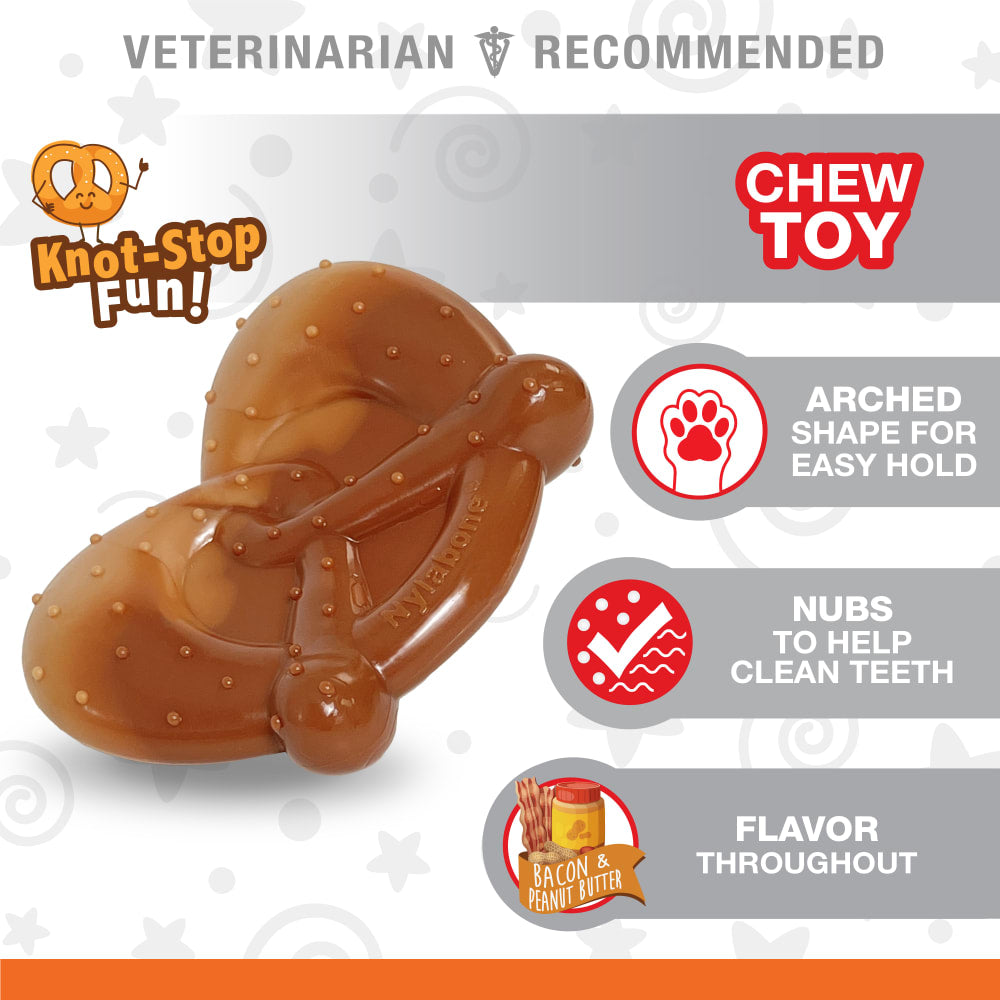 Nylabone Power Chew Pretzel Bacon & Peanut Butter Flavor