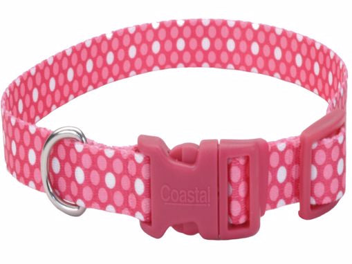 Alliance Dog Collar - Large 18”-26” Pink Dots