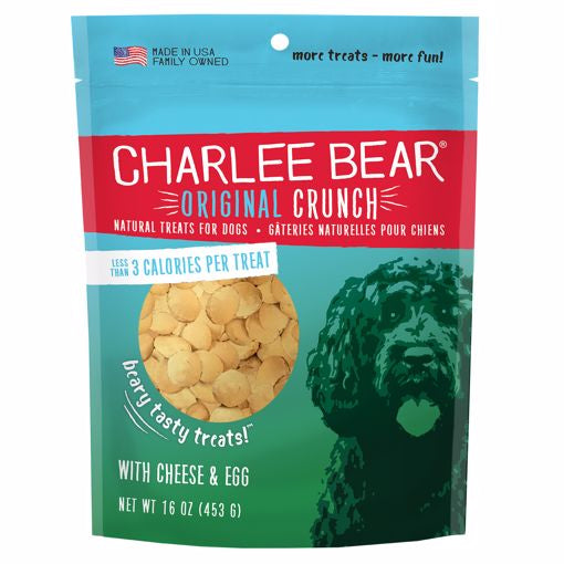 Charlee Bear Original Crunch Dog Treat w/Cheese & Egg 16 oz