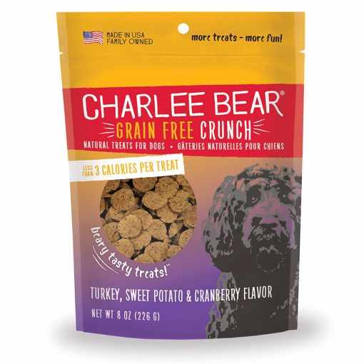 Charlee Bear Grain Free Crunch Turkey, Sweet Potato, Cranberry 8 oz