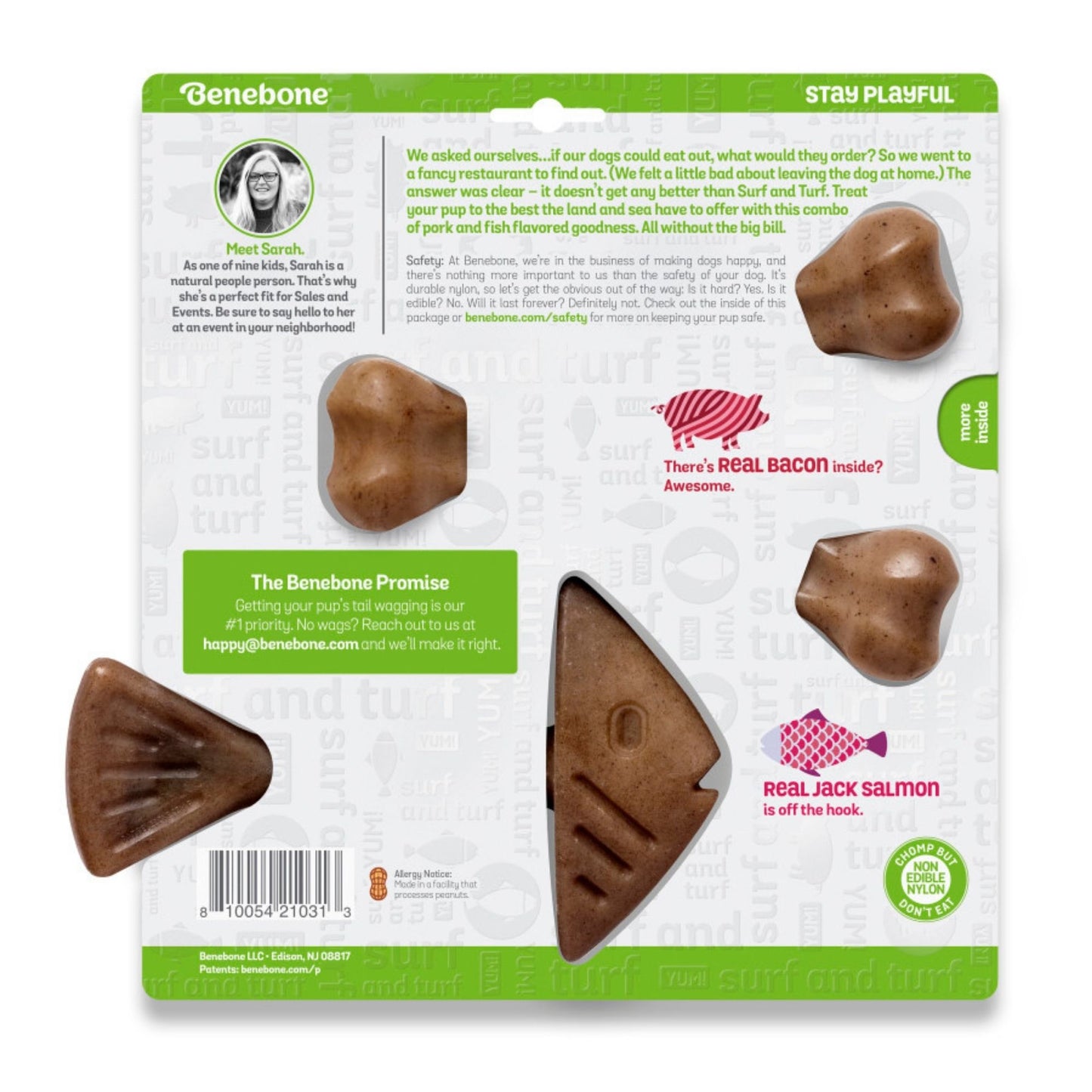 Benebone Md. Fishbone - Bacon Flavor