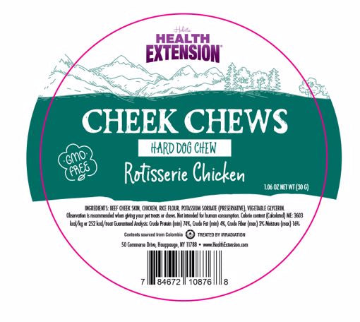 Health Extension Cheek Chews-Rotisserie Chicken