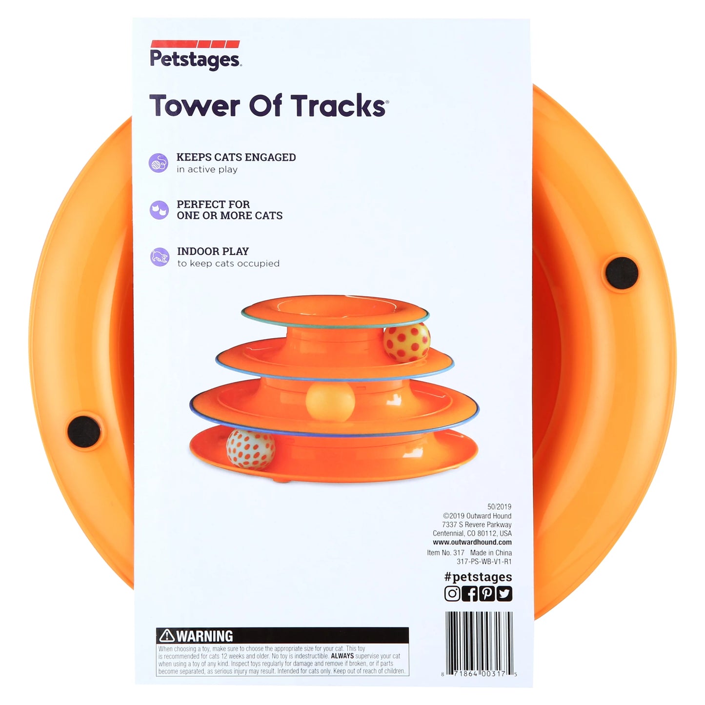 Cat stages Tower of Tracks Cat TOY