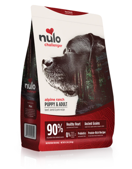 Nulo Challenger Puppy & Adult Beef, Lamb, Pork 4.5lbs