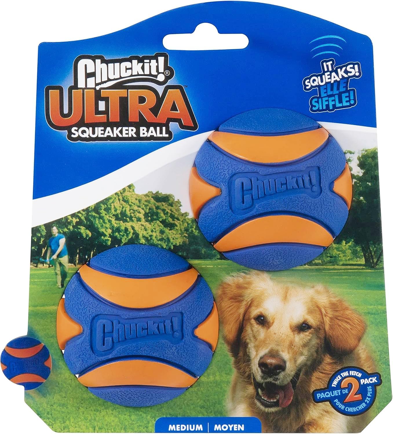 Chuck It! Squeaker Tennis Balls - Blue