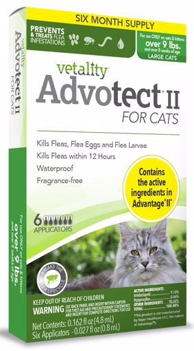 Vetality Advotect II Topical - Cat - 6 CT. 9+LB