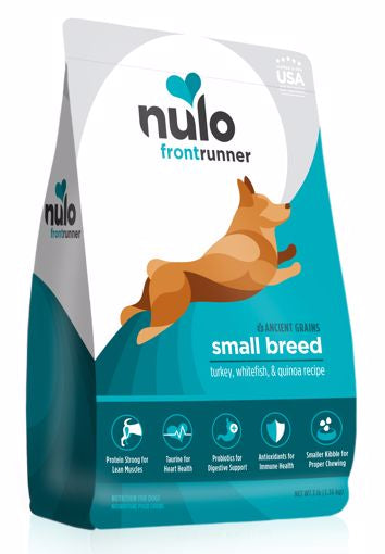 Nulo FrontRunner Sm. Breed Puppy/Adult Dog Food - Turkey, Fish, Quinoa - 3lb