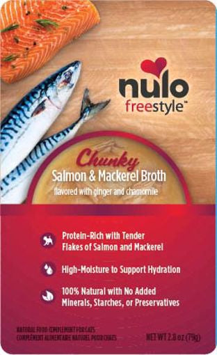 Nulo Freestyle Cat Chunky Broth - Salmon/Mackerel Pouch 2.8oz.
