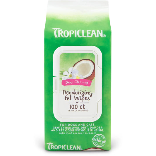 Deep Cleaning Deodorizing Pet Wipes Berry & Coconut- 100 Ct