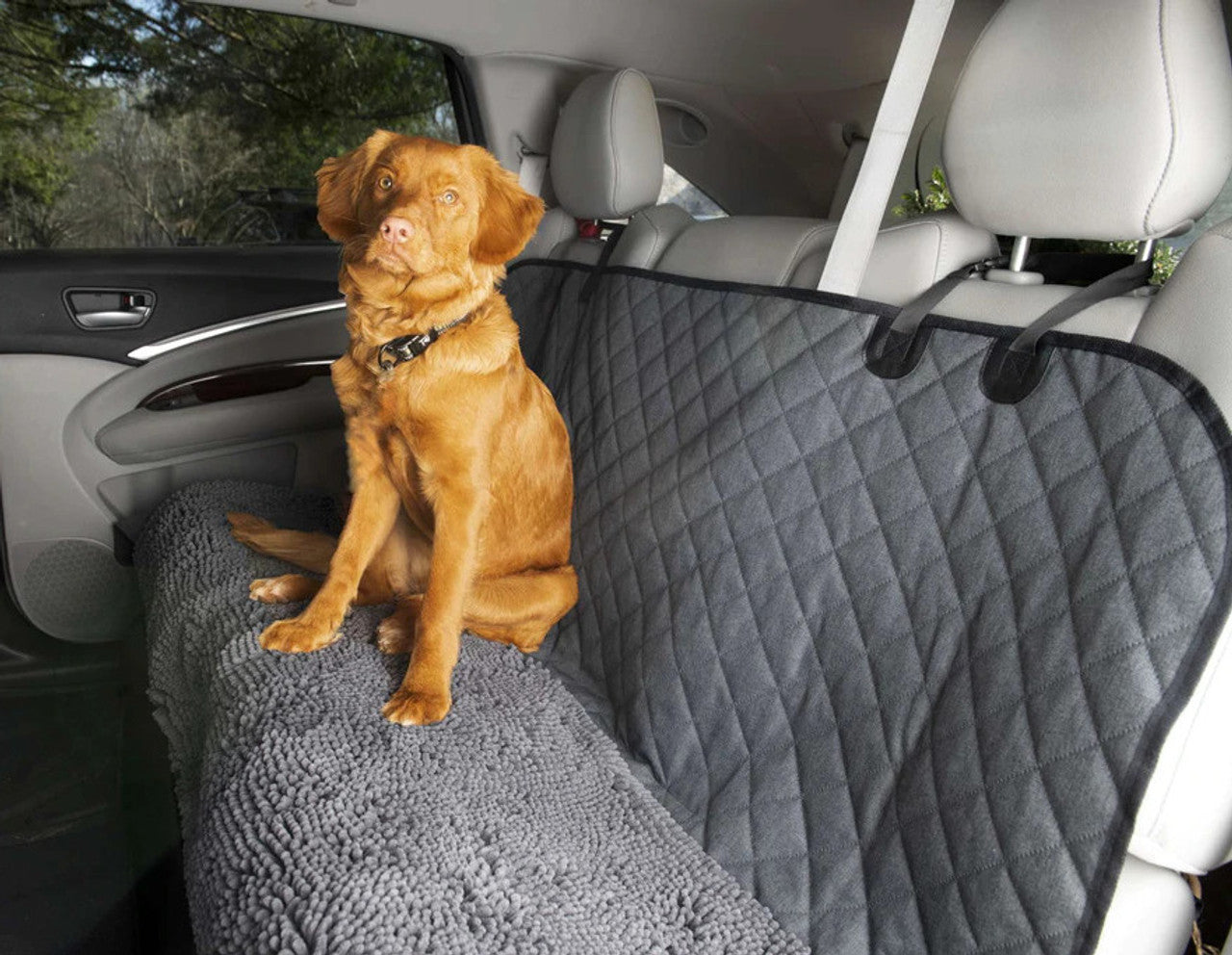 Dirty Dog Car Bench Seat Cover/Hammock - Grey 54 x58in.