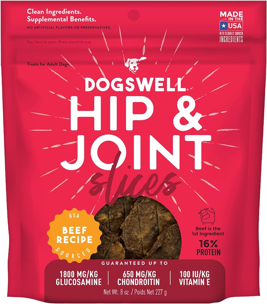 Dogswell Hip & Joint Slices Dog Treats Beef 8oz