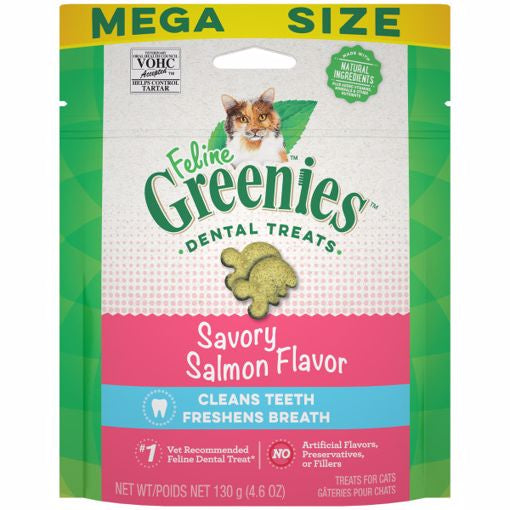Greenies cat Dental Treats- Savory Salmon Flavor