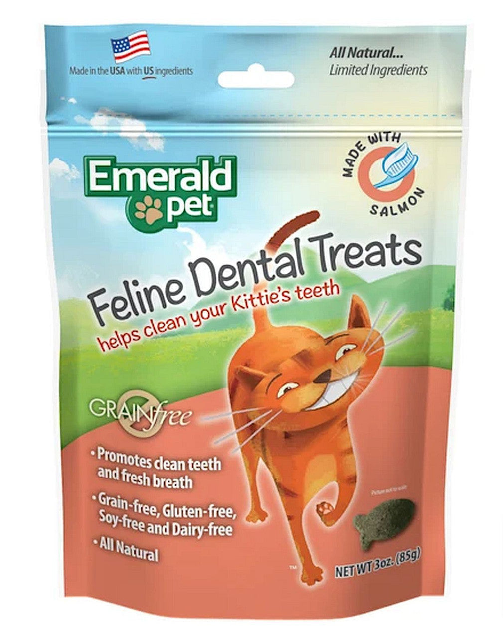 Emerald Pet Feline Dental Treats - Salmon - 3oz