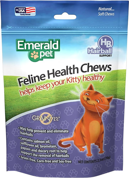 Emerald Pet Feline Health Chews - Hairball Support 2.5oz