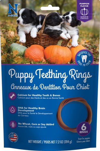 Puppy Teething Rings-Pumpkin 6 pk.