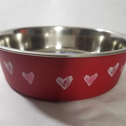 Bella Bowl Hearts- Red - XS