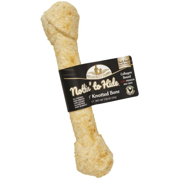 FieldCrest Farms Nothin To Hide 9in. Knotted Bone - Chicken