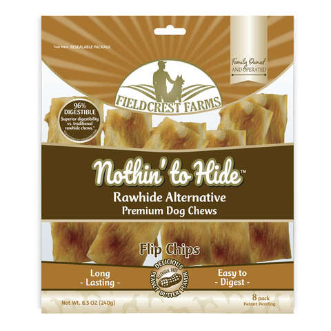 FieldCrest Farms- Nothin to Hide Collagen Dog Chews - Peanut Butter 8pk