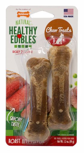 Nylabone Healthy Edibles Petite - Roast Beef 2 Pk