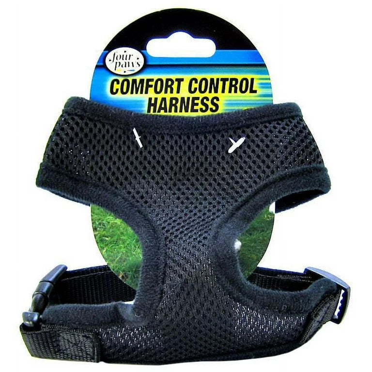 Four Paws Black Comfort Control Harness- small
