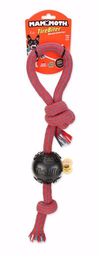 Mammoth Tirebiter Ball with Extra Rope-Med