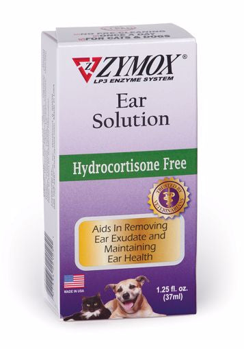 Zymox Ear Solution Hydrocortisone Free