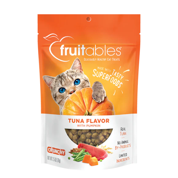 Fruitables Crunchy Cat Treats - Tuna/Pumpkin - 2.5oz