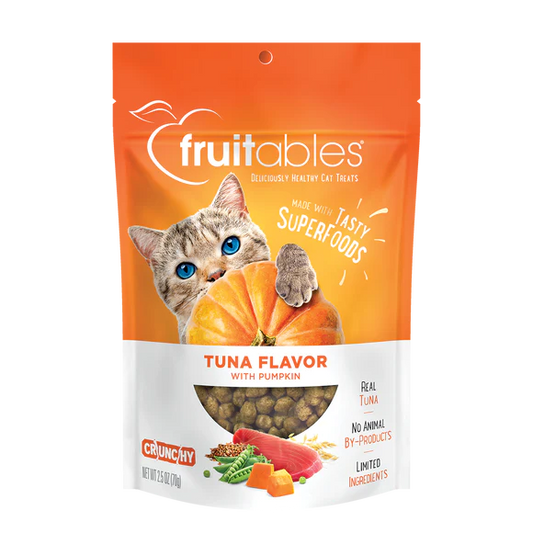 Fruitables Crunchy Cat Treats - Tuna/Pumpkin - 2.5oz