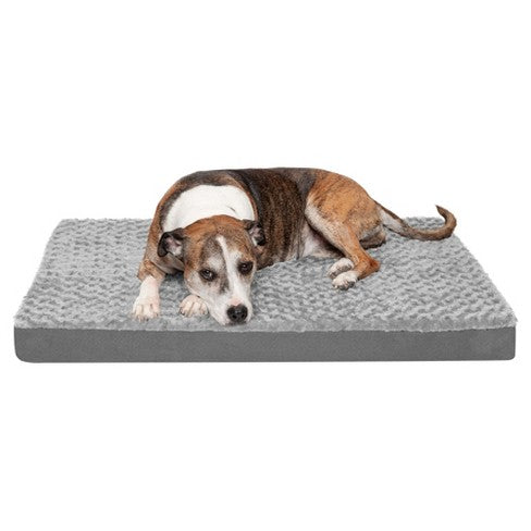 FurHaven Large Ultra Plush Deluxe Orthopedic Bed - Gray