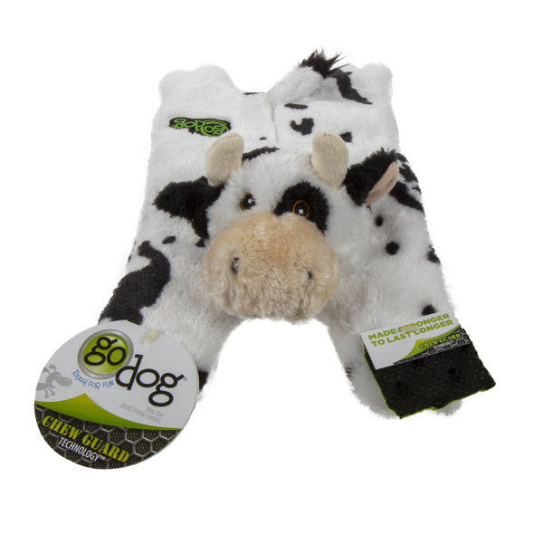 Go Dog Chew Guard Barnyard Buddies Squeaky Cow Dog Toy