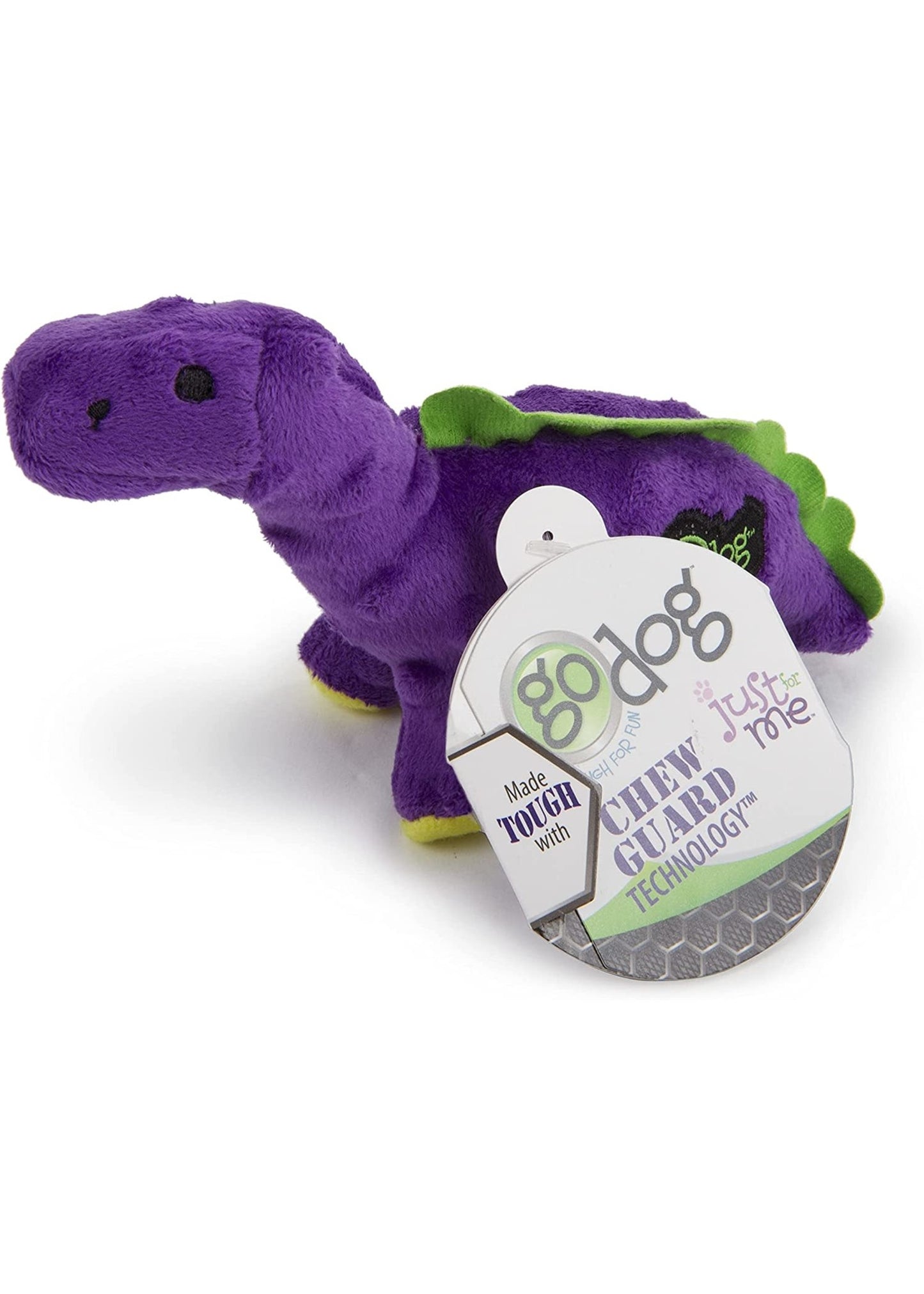 Go Dog Sm. Dinos w/chew guard Purple Bruno Dog Toy