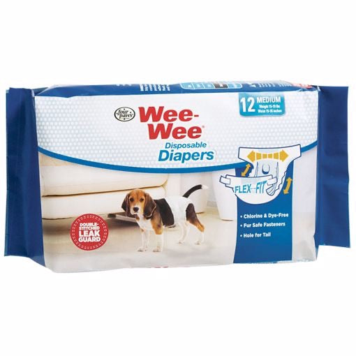 Wee Wee Disposable Diapers - Medium - 15-19lbs