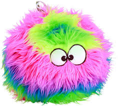 Go Dog Sm. Fur balls w/Chewguard Dog Toy - Rainbow