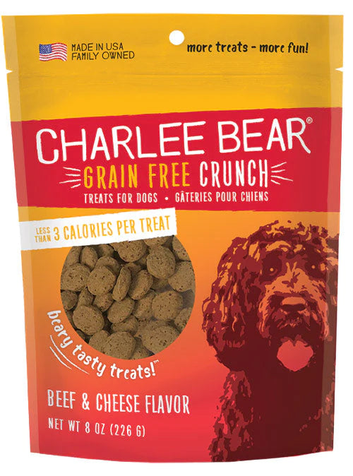 Charlee Bear Grain Free Crunchy Beef Liver/Cheese 8 oz