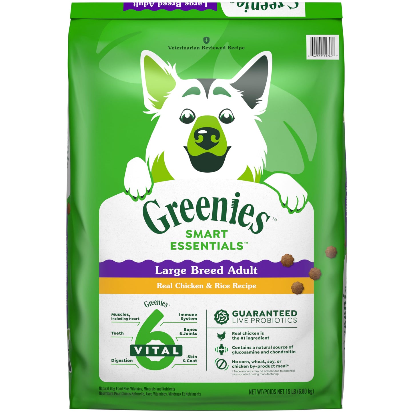 Greenies Adult Dry Dog Food - Chicken 6lbs
