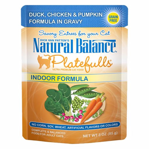 Natural Balance Platefulls Duck, Chicken, Pumpkin Cat Food 9oz