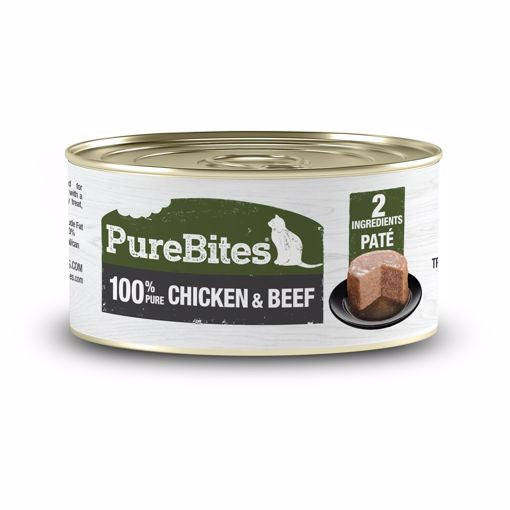 PureBites 100% Pure Chicken & Beef Paté- Cats 2.5oz.