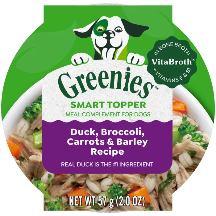 Greenies Toppers Wet Dog Food - Duck,Broccali, Carrots & Barley
