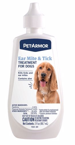 Pet-Armor Ear Mite & Tick Treatment for Dogs 3 oz